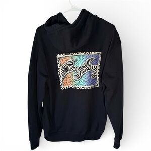Billabong Men's Black Hoodie Size Small Shorebird Pullover Sweatshirt Surf Y2K